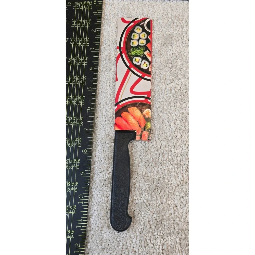 Core Kitchen Sushi Knife Silver Black Stainless Steel 10 Inch Blade